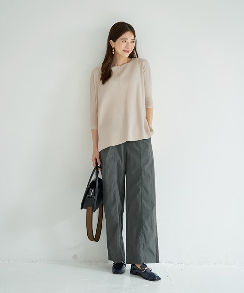 STYLE DELI(スタイルデリ)の「ソフトタッチ◆8分袖ドルマンニットトップス(ニット/セーター・レディース・ピンク/ホワイト系その他/ブラック/ベージュ/グレー/ネイビー・FREE)」の15枚目の写真