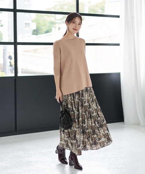 STYLE DELI(スタイルデリ)の「ソフトタッチ◆8分袖ドルマンニットトップス(ニット/セーター・レディース・ピンク/ホワイト系その他/ブラック/ベージュ/グレー/ネイビー・FREE)」の16枚目の写真