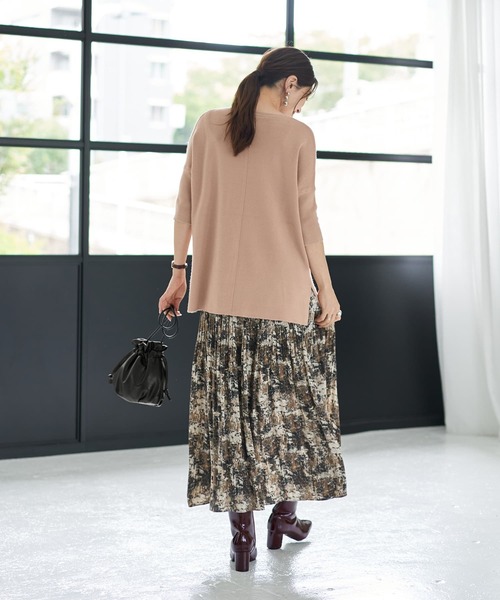 STYLE DELI(スタイルデリ)の「ソフトタッチ◆8分袖ドルマンニットトップス(ニット/セーター・レディース・ピンク/ホワイト系その他/ブラック/ベージュ/グレー/ネイビー・FREE)」の18枚目の写真