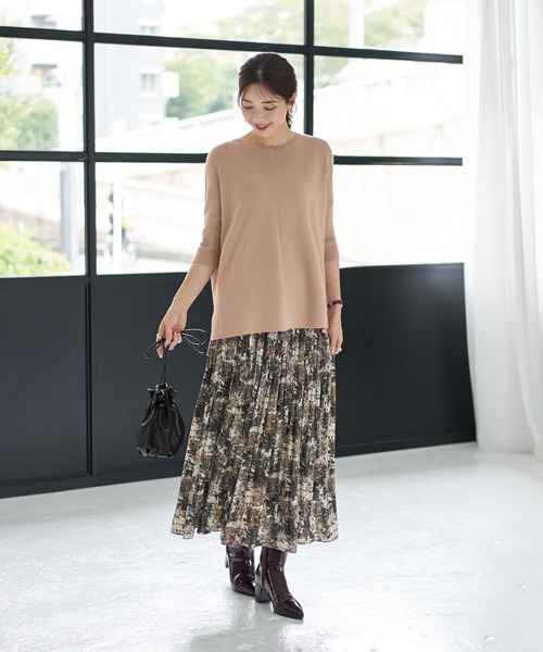 STYLE DELI(スタイルデリ)の「ソフトタッチ◆8分袖ドルマンニットトップス(ニット/セーター・レディース・ピンク/ホワイト系その他/ブラック/ベージュ/グレー/ネイビー・FREE)」の21枚目の写真
