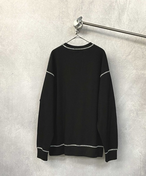 En serio TOKYO(エンソリオトーキョー)の「TCワッフル アウトステッチ リブ ロンT(Tシャツ/カットソー・メンズ・ホワイト/グレー/ブラック・M/L)」の5枚目の写真