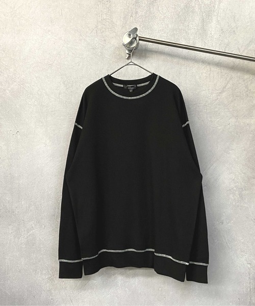 En serio TOKYO(エンソリオトーキョー)の「TCワッフル アウトステッチ リブ ロンT(Tシャツ/カットソー・メンズ・ホワイト/グレー/ブラック・M/L)」の14枚目の写真