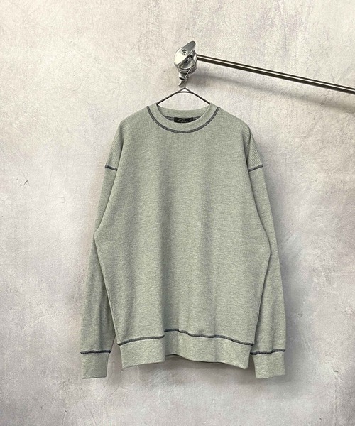 En serio TOKYO(エンソリオトーキョー)の「TCワッフル アウトステッチ リブ ロンT(Tシャツ/カットソー・メンズ・ホワイト/グレー/ブラック・M/L)」の15枚目の写真
