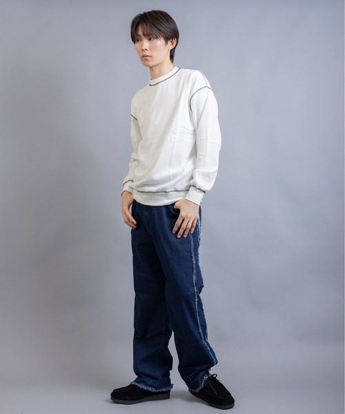 En serio TOKYO(エンソリオトーキョー)の「TCワッフル アウトステッチ リブ ロンT(Tシャツ/カットソー・メンズ・ホワイト/グレー/ブラック・M/L)」の9枚目の写真