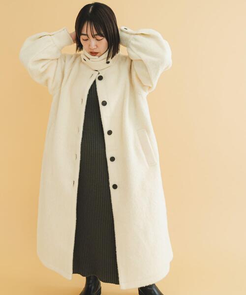 セール】シャギースタンドカラーコート（その他アウター）｜ITEMS