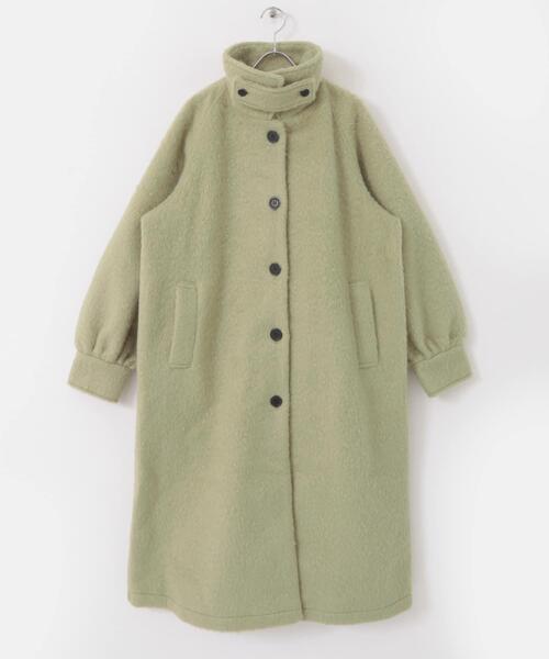 ITEMS URBANRESEARCH（アイテムズ アーバンリサーチ）の「シャギースタンドカラーコート（その他アウター・レディース・チャコールグレー/ホワイト系その他/グリーン系その他・FREE）」の17枚目の写真