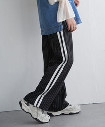【セットアップ対応】ピンストライプストレートパンツ