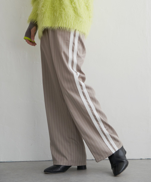 VENCEEXCHANGE（ヴァンスエクスチェンジ）の「【セットアップ対応】ピンストライプストレートパンツ（その他パンツ・レディース・グリーン/ネイビー/ブラック/ベージュ・FREE）」の13枚目の写真