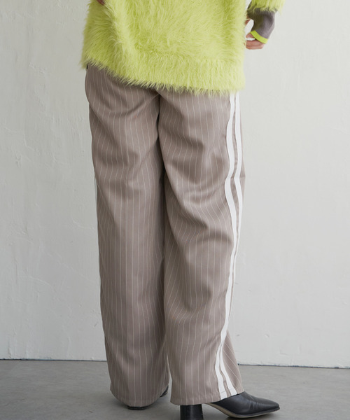 VENCEEXCHANGE（ヴァンスエクスチェンジ）の「【セットアップ対応】ピンストライプストレートパンツ（その他パンツ・レディース・グリーン/ネイビー/ブラック/ベージュ・FREE）」の12枚目の写真