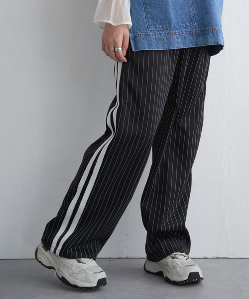 VENCEEXCHANGE（ヴァンスエクスチェンジ）の「【セットアップ対応】ピンストライプストレートパンツ（その他パンツ・レディース・グリーン/ネイビー/ブラック/ベージュ・FREE）」の8枚目の写真