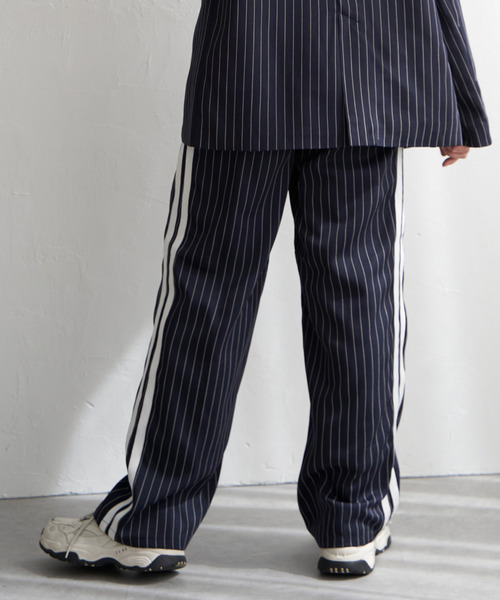 VENCEEXCHANGE（ヴァンスエクスチェンジ）の「【セットアップ対応】ピンストライプストレートパンツ（その他パンツ・レディース・グリーン/ネイビー/ブラック/ベージュ・FREE）」の18枚目の写真