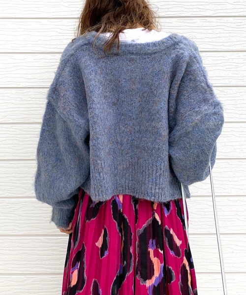 Q(キュー)の「モヘアタッチ2wayショートカーデ(カーディガン/ボレロ・レディース・ピンク系/ブルー系・MEDIUM)」の7枚目の写真