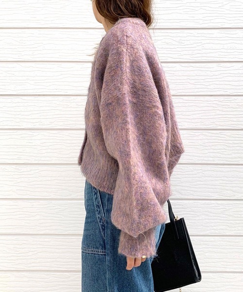 Q(キュー)の「モヘアタッチ2wayショートカーデ(カーディガン/ボレロ・レディース・ピンク系/ブルー系・MEDIUM)」の9枚目の写真