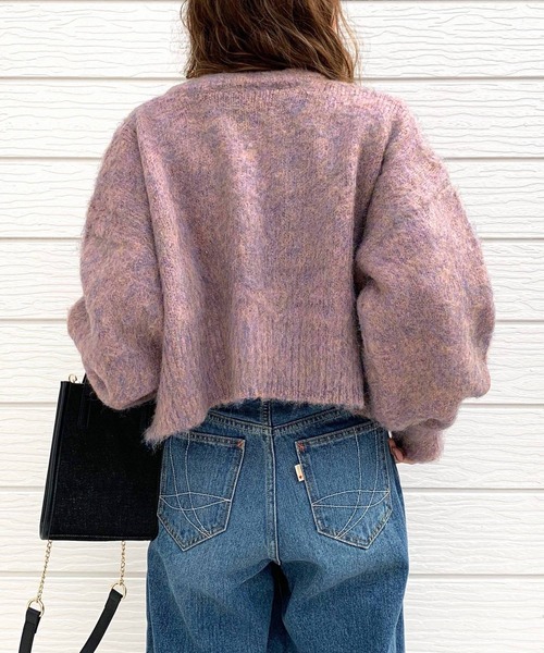 Q(キュー)の「モヘアタッチ2wayショートカーデ(カーディガン/ボレロ・レディース・ピンク系/ブルー系・MEDIUM)」の10枚目の写真