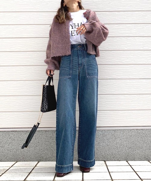 Q(キュー)の「モヘアタッチ2wayショートカーデ(カーディガン/ボレロ・レディース・ピンク系/ブルー系・MEDIUM)」の12枚目の写真