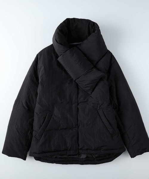 HONEYSUCKLE ROSE（ハニーサックルローズ）の「【HONEYSUCKLE ROSE】マフラー付き中綿ジャケット（その他アウター・レディース・ブラック/オフホワイト・L/M）」の17枚目の写真