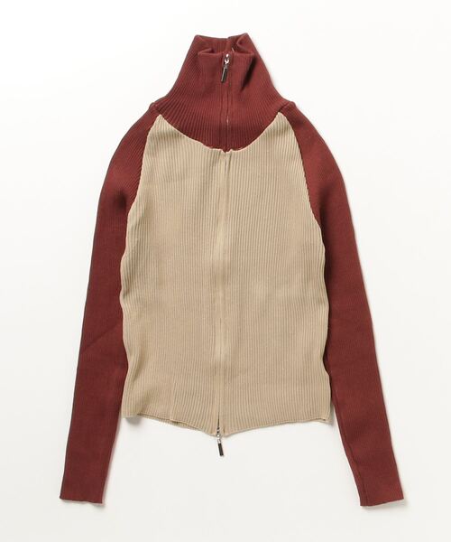 .KOM(ドットコム)の「A'GEM/9 × .kom『.kom/ドットケーオーエム』クロップジップアップカーディガン(カーディガン/ボレロ・レディース・ベージュ/グレー・FREE)」の17枚目の写真