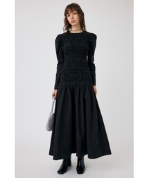 MOUSSY | SHIRRING GATHER ドレス(ワンピース)