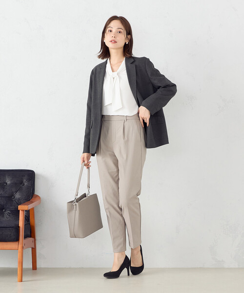 COMME CA ISM（コムサイズム）の「ボウタイ　ブラウス（シャツ/ブラウス・レディース・ホワイト/ネイビー・SMALL/MEDIUM/LARGE）」の3枚目の写真