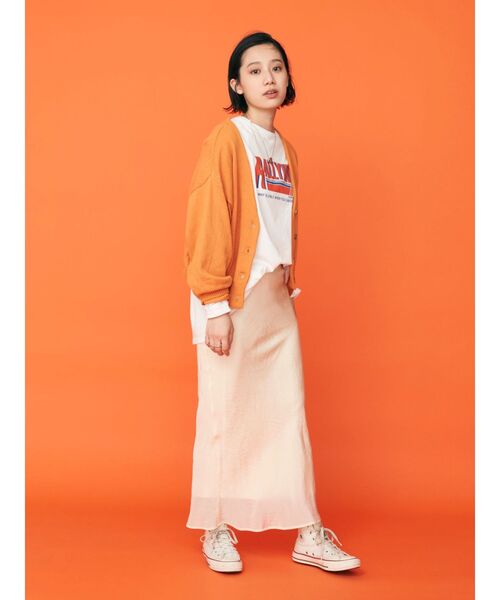 Ungrid(アングリッド)の「【WEB限定】カラールーズニットショートカーデ(カーディガン/ボレロ・レディース・ピンク/ブルー/オレンジ/グリーン/アイボリー・FREE)」の12枚目の写真