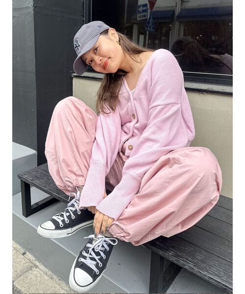 Ungrid(アングリッド)の「【WEB限定】カラールーズニットショートカーデ(カーディガン/ボレロ・レディース・ピンク/ブルー/オレンジ/グリーン/アイボリー・FREE)」の4枚目の写真