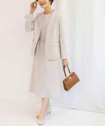 NOLLEY’S | 《セットアップ対応》ウォッシャブルストレッチダブルクロス半袖ワンピース(ワンピース)