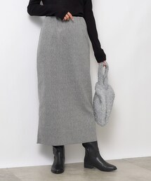 OPAQUE.CLIP | ≪S-LLsize≫ メルトンライクジャージ ナロースカート【洗濯機洗い可】(スカート)