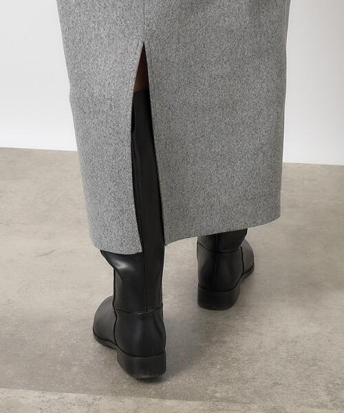 OPAQUE.CLIP（オペークドットクリップ）の「◆≪S-LLsize≫ メルトンライクジャージ ナロースカート【洗濯機洗い可】（スカート・レディース・ベージュ/ブラウン系/チャコールグレー・38/40/36/42）」の18枚目の写真