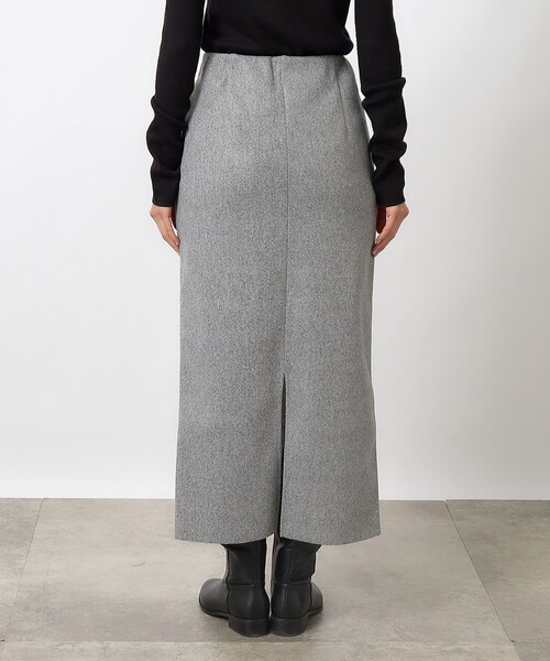 OPAQUE.CLIP（オペークドットクリップ）の「◆≪S-LLsize≫ メルトンライクジャージ ナロースカート【洗濯機洗い可】（スカート・レディース・ベージュ/ブラウン系/チャコールグレー・38/40/36/42）」の21枚目の写真