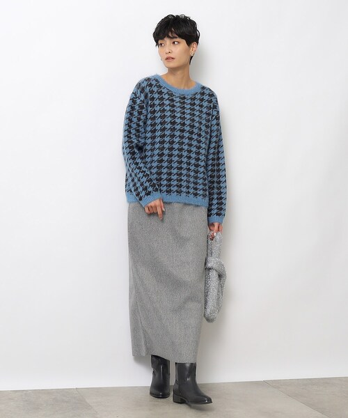 OPAQUE.CLIP（オペークドットクリップ）の「◆≪S-LLsize≫ メルトンライクジャージ ナロースカート【洗濯機洗い可】（スカート・レディース・ベージュ/ブラウン系/チャコールグレー・38/40/36/42）」の22枚目の写真