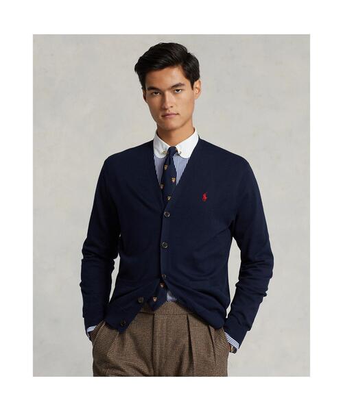 POLO RALPH LAUREN(ポロ ラルフ ローレン)の「コットン Vネック カーディガン(カーディガン/ボレロ・メンズ・ブルー・L/S/M/XS)」の1枚目の写真