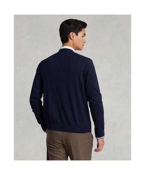 POLO RALPH LAUREN(ポロ ラルフ ローレン)の「コットン Vネック カーディガン(カーディガン/ボレロ・メンズ・ブルー・L/S/M/XS)」の4枚目の写真