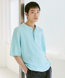 Loose knit polo shirt /ルーズニットポロシャツ