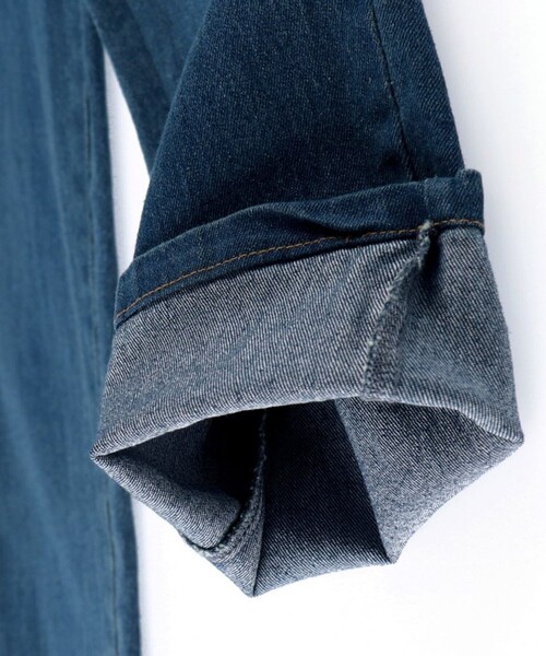 EDWIN（エドウィン）の「【Ou? by EDWIN】ワイドストレートデニムパンツ（デニムパンツ・キッズ・ブルー/ブラック/ネイビー・150/130/140/100/110/120/90）」の9枚目の写真