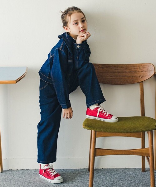 EDWIN（エドウィン）の「【Ou? by EDWIN】ワイドストレートデニムパンツ（デニムパンツ・キッズ・ブルー/ブラック/ネイビー・150/130/140/100/110/120/90）」の17枚目の写真