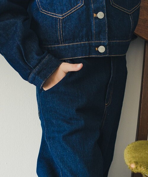 EDWIN（エドウィン）の「【Ou? by EDWIN】ワイドストレートデニムパンツ（デニムパンツ・キッズ・ブルー/ブラック/ネイビー・150/130/140/100/110/120/90）」の21枚目の写真