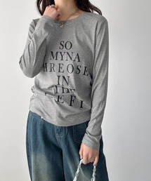 ロゴレタリングスリムラインTシャツ