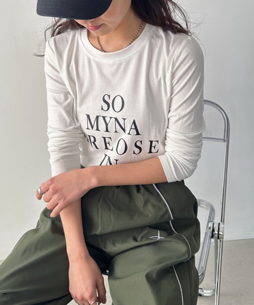 CLEA(クレア)の「ロゴレタリングスリムラインTシャツ(Tシャツ/カットソー・レディース・ホワイト/ライトグレー/ブラック・FREE)」の22枚目の写真