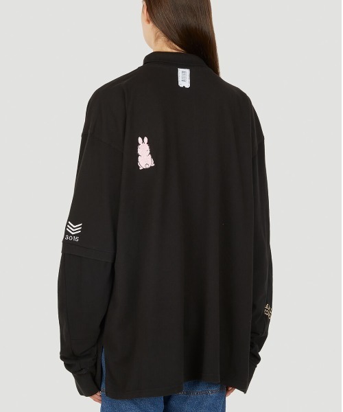 L.H.P（エルエイチピー）の「PROTOTYP/プロトタイプ/POLO LONG SLEEVE（ポロシャツ・メンズ・ブラック・F）」の3枚目の写真