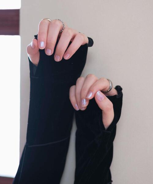 WEGO（ウィゴー）の「WEGO/シアーベロアトップス（Tシャツ/カットソー・レディース・ブラック/オフホワイト・FREE）」の6枚目の写真