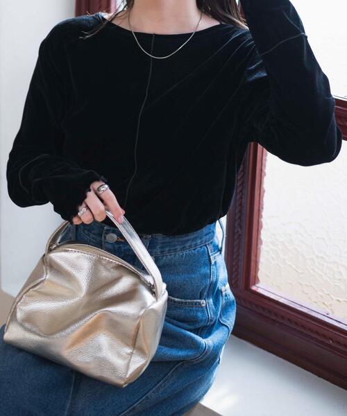 WEGO（ウィゴー）の「WEGO/シアーベロアトップス（Tシャツ/カットソー・レディース・ブラック/オフホワイト・FREE）」の13枚目の写真