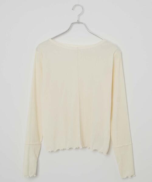 WEGO（ウィゴー）の「WEGO/シアーベロアトップス（Tシャツ/カットソー・レディース・ブラック/オフホワイト・FREE）」の16枚目の写真