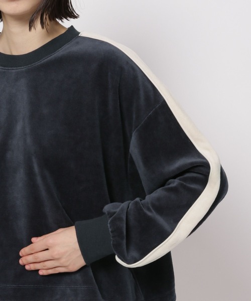 niko and...（ニコアンド）の「ベロアラインドロストプルオーバー（その他トップス・レディース・モカ/アイボリー/ネイビー/ピンク・TALL/SHORT）」の7枚目の写真