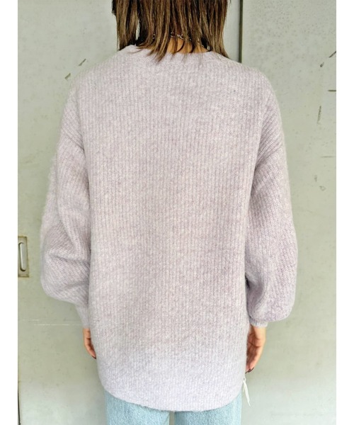 EGOIST（エゴイスト）の「ロングシャギービッグニットトップス（ニット/セーター・レディース・アイボリー/パープル/ブルー/ベージュ・FREE）」の7枚目の写真