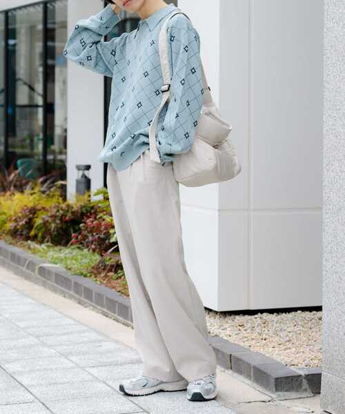 SENSE OF PLACE by URBAN RESEARCH（センスオブプレイスバイアーバンリサーチ）の「『イージーケア』ダブルタックワイドパンツ（その他パンツ・メンズ・ブルー/ライトベージュ/ブラック/チャコールグレー・MEDIUM/SMALL/LARGE）」の9枚目の写真