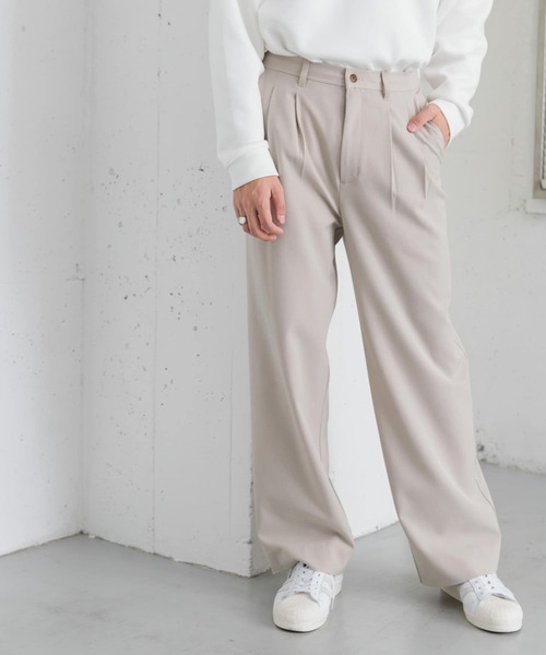 SENSE OF PLACE by URBAN RESEARCH（センスオブプレイスバイアーバンリサーチ）の「『イージーケア』ダブルタックワイドパンツ（その他パンツ・メンズ・ブルー/ライトベージュ/ブラック/チャコールグレー・MEDIUM/SMALL/LARGE）」の14枚目の写真