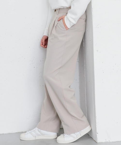 SENSE OF PLACE by URBAN RESEARCH（センスオブプレイスバイアーバンリサーチ）の「『イージーケア』ダブルタックワイドパンツ（その他パンツ・メンズ・ブルー/ライトベージュ/ブラック/チャコールグレー・MEDIUM/SMALL/LARGE）」の18枚目の写真