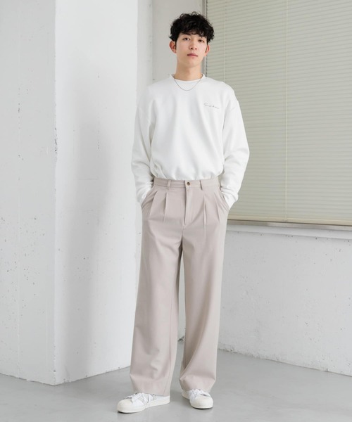 SENSE OF PLACE by URBAN RESEARCH（センスオブプレイスバイアーバンリサーチ）の「『イージーケア』ダブルタックワイドパンツ（その他パンツ・メンズ・ブルー/ライトベージュ/ブラック/チャコールグレー・MEDIUM/SMALL/LARGE）」の19枚目の写真