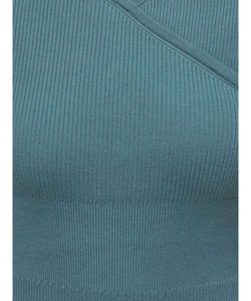 EMODA(エモダ)の「カシュクールリブスリットワンピース(ワンピース・レディース・ブラック/ブルー/グレー・FREE)」の22枚目の写真