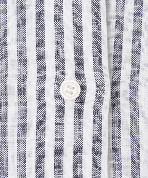 B.C STOCK（ベーセーストック）の「フレンチリネンレギュラーシャツ（シャツ/ブラウス・レディース・コバルトブルー/パープル/ピンク/ブラック/アイボリー/サックスブルー・FREE）」の18枚目の写真